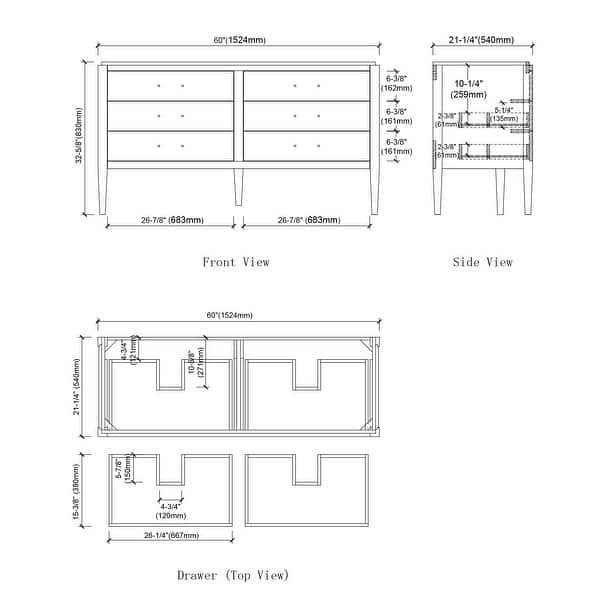 Ayer 60" Double Bathroom Vanity Set Bed Bath & Beyond 32517433